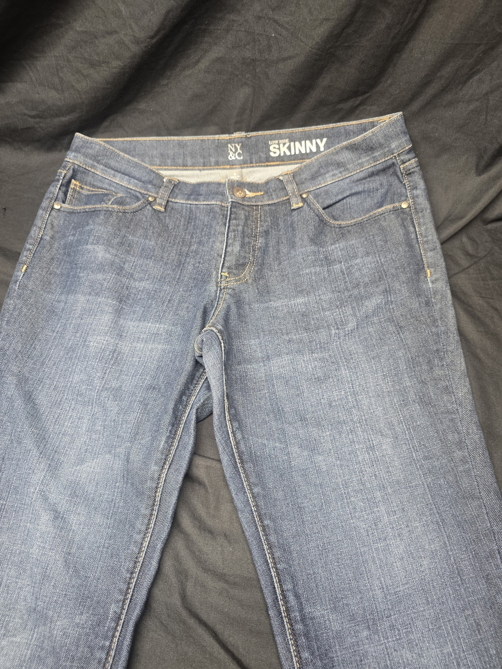 NY&C New York & Company Women’s Size 8 Low Rise Skinny Jeans Blue Denim Y2K